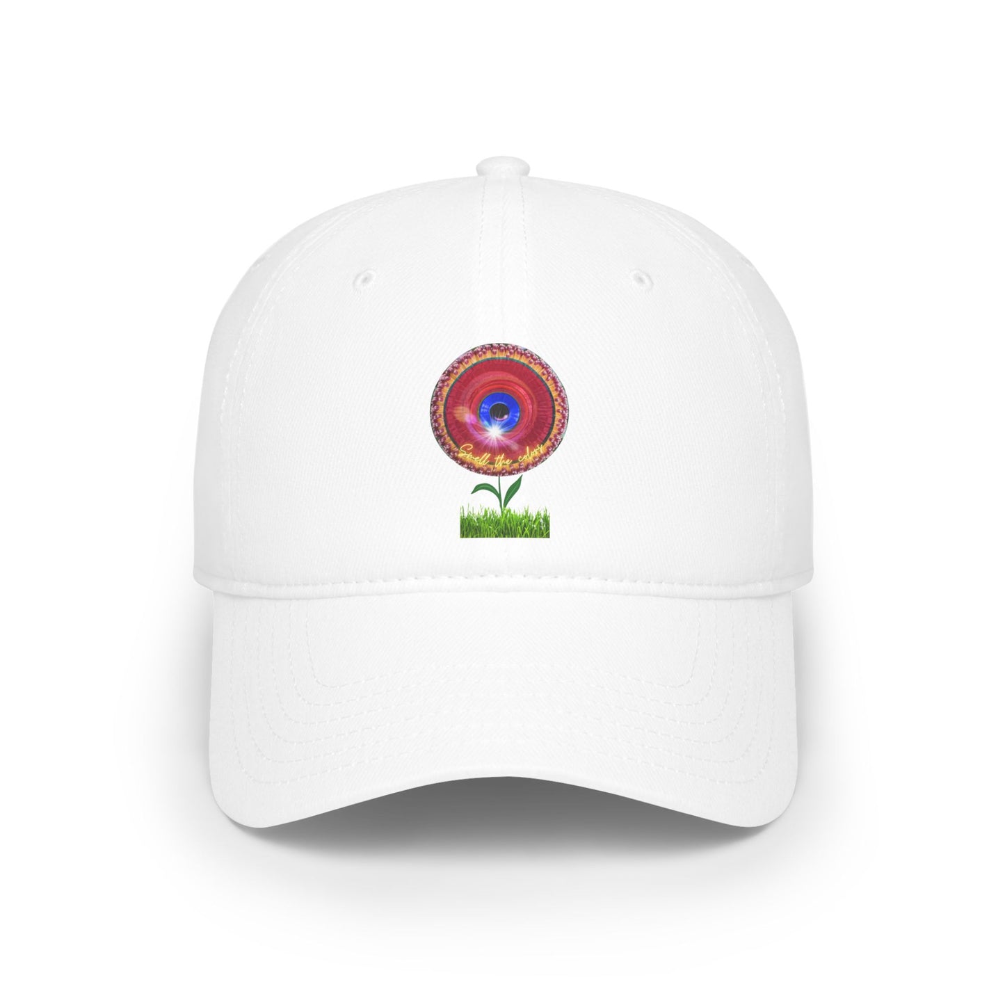 Lumpy Donut Baseball Cap - "Smell the Donuts Outside Cap" - variant 3 - flour donut w/