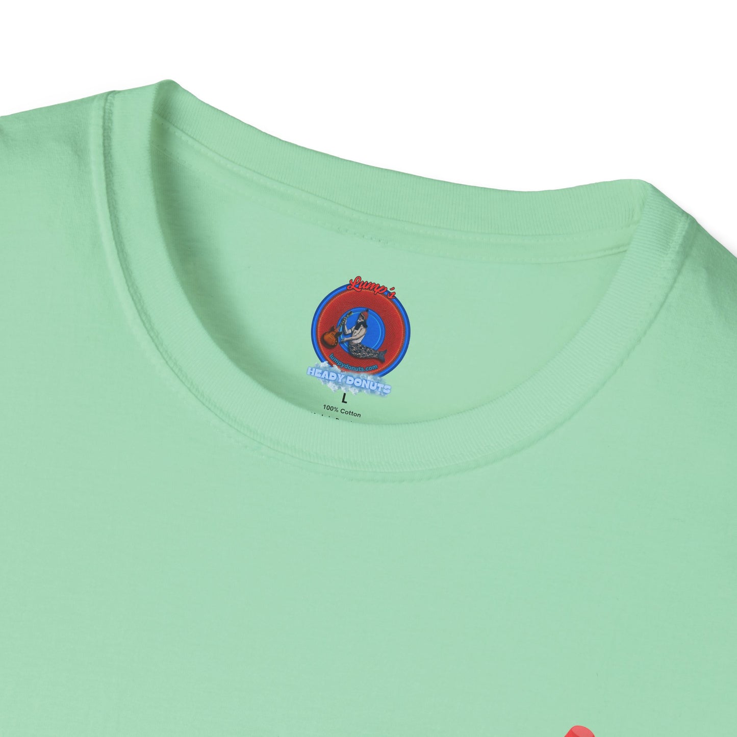Classic Donut Tee - Unisex Soft-Style - "Blow this Popsicle Stand" - red/blue/cream - bomb pop