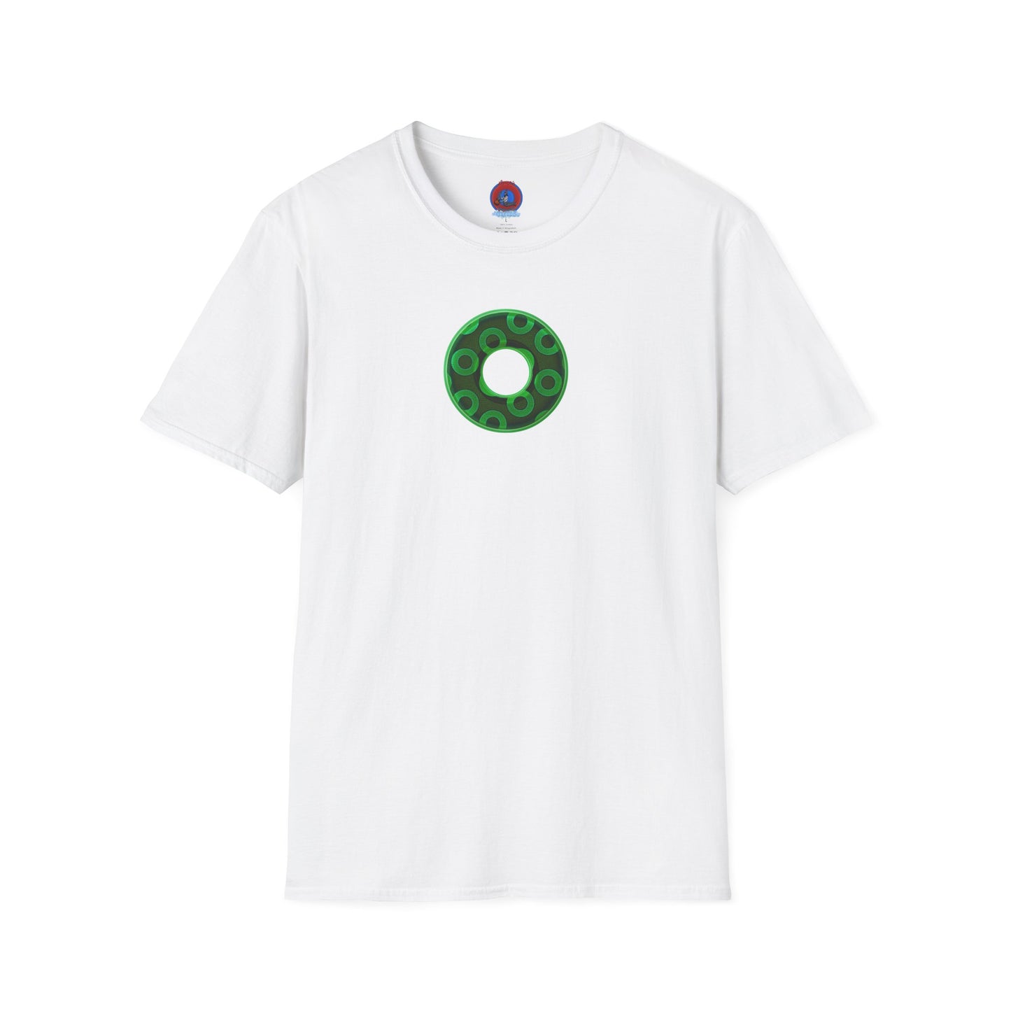 Plain Donuts/Unisex Soft-Style - "Plain Rustic Paradoxical Donuts" - light green/dark green donuts