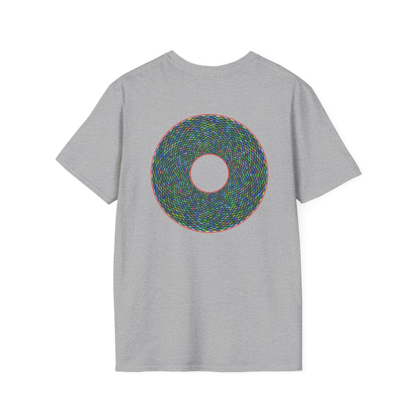 Donut Classic Donut Tee - Unisex Soft-Style - "The Pixilated Donut" - series 1.0 - multi-color donut