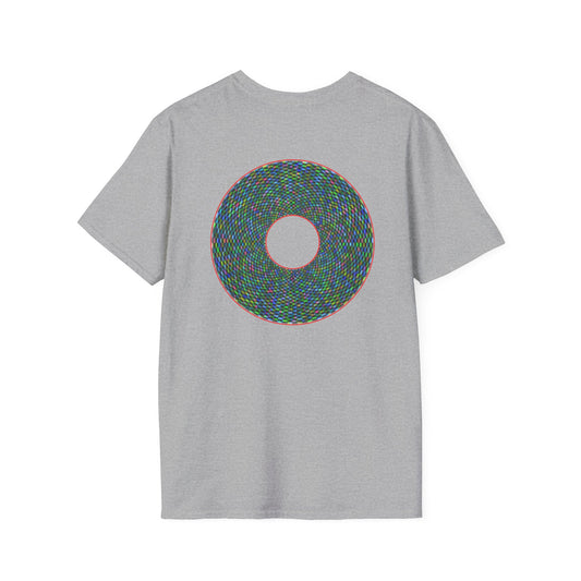 Donut Classic Donut Tee - Unisex Soft-Style - "The Pixilated Donut" - series 1.0 - multi-color donut