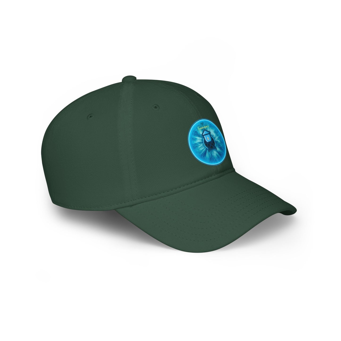 Lumpy Donut Baseball Cap - "The Peering Donut Cap of Opacity" - variant 1 - light blue idonut w/