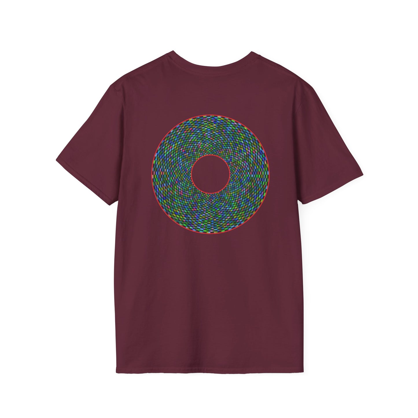 Donut Classic Donut Tee - Unisex Soft-Style - "The Pixilated Donut" - series 1.0 - multi-color donut