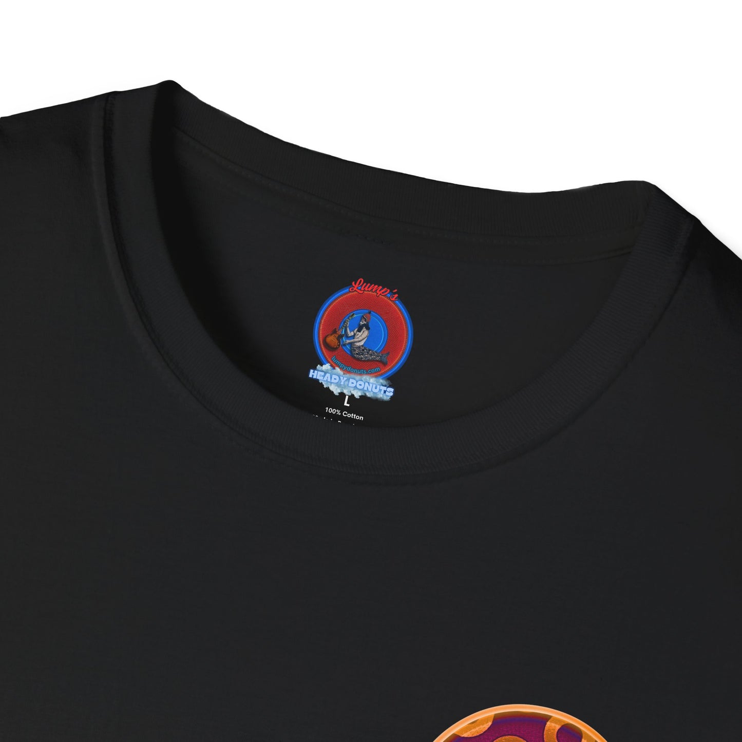 Classic Donut Tee - Unisex Soft-Style - "Princely Wooked Cream - YEMSG Donut " - burgundy/orange rustic paradox donut - variant 2
