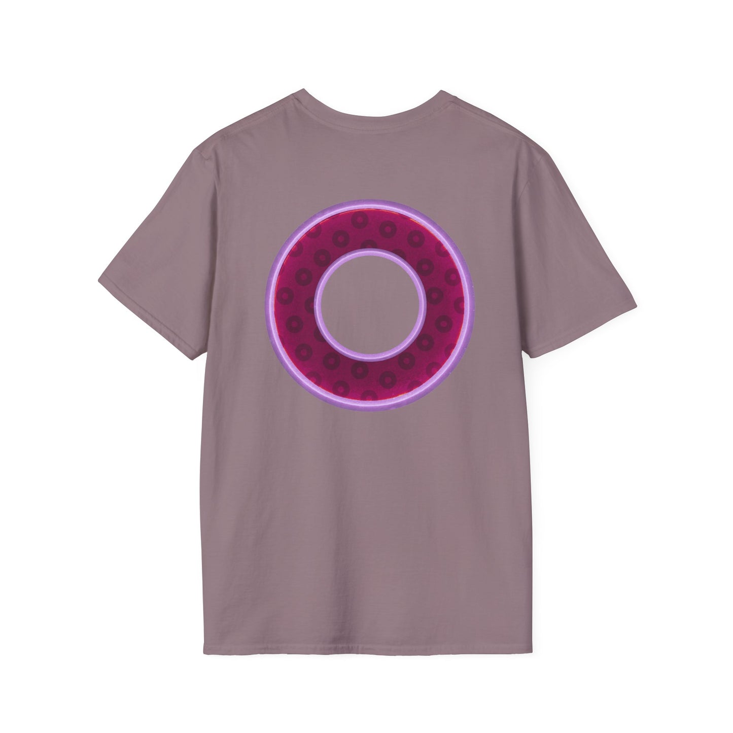 Plain Donuts/Unisex Soft-Style - "Plain Wide Mouthed Paradoxical Donuts" - red-purple/light purple donuts