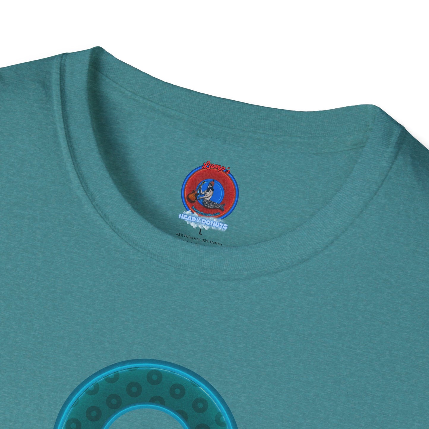 Plain Donuts/Unisex Soft-Style - "Plain Wide Mouthed Paradoxical Donuts" - dark teal/dark teal donuts