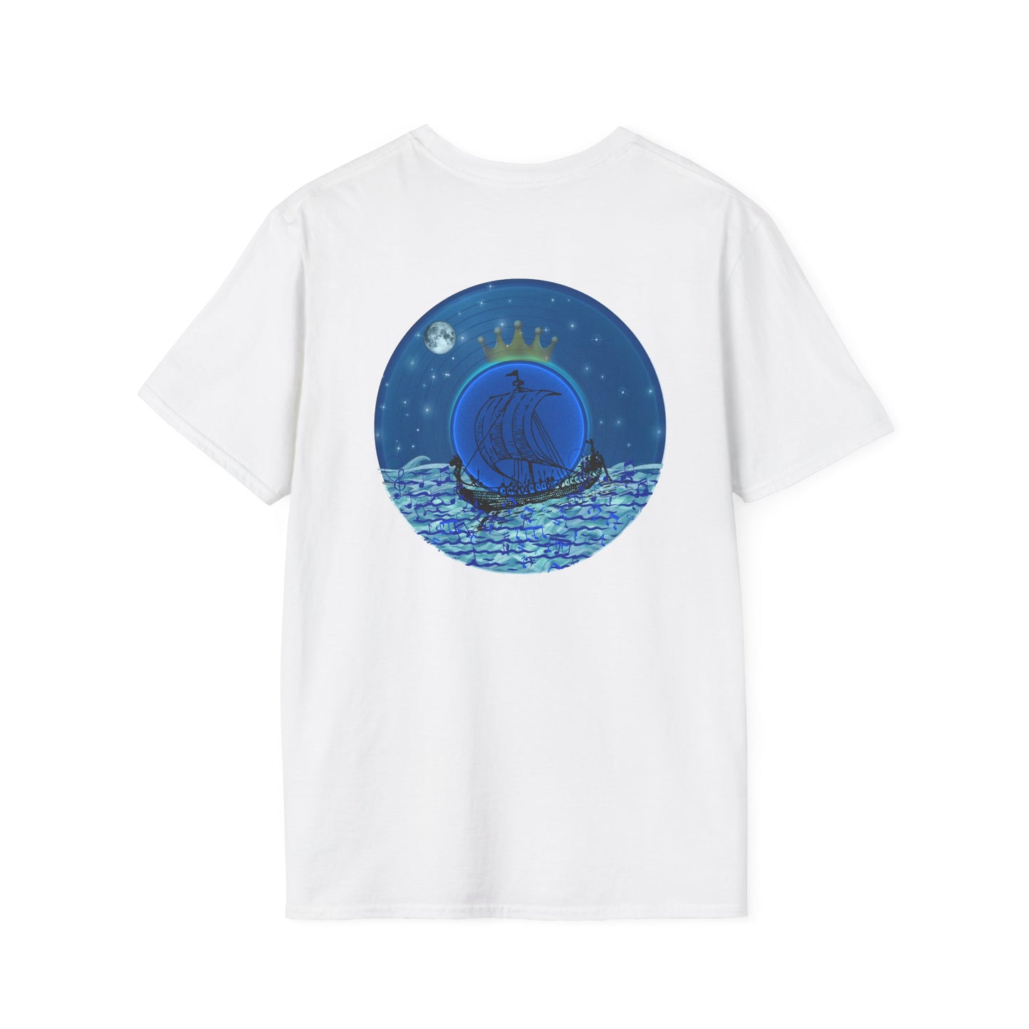 Classic Donut Tee - Unisex Soft-Style - "Stately Donut of the Prince" - series 1.0  - blue donut