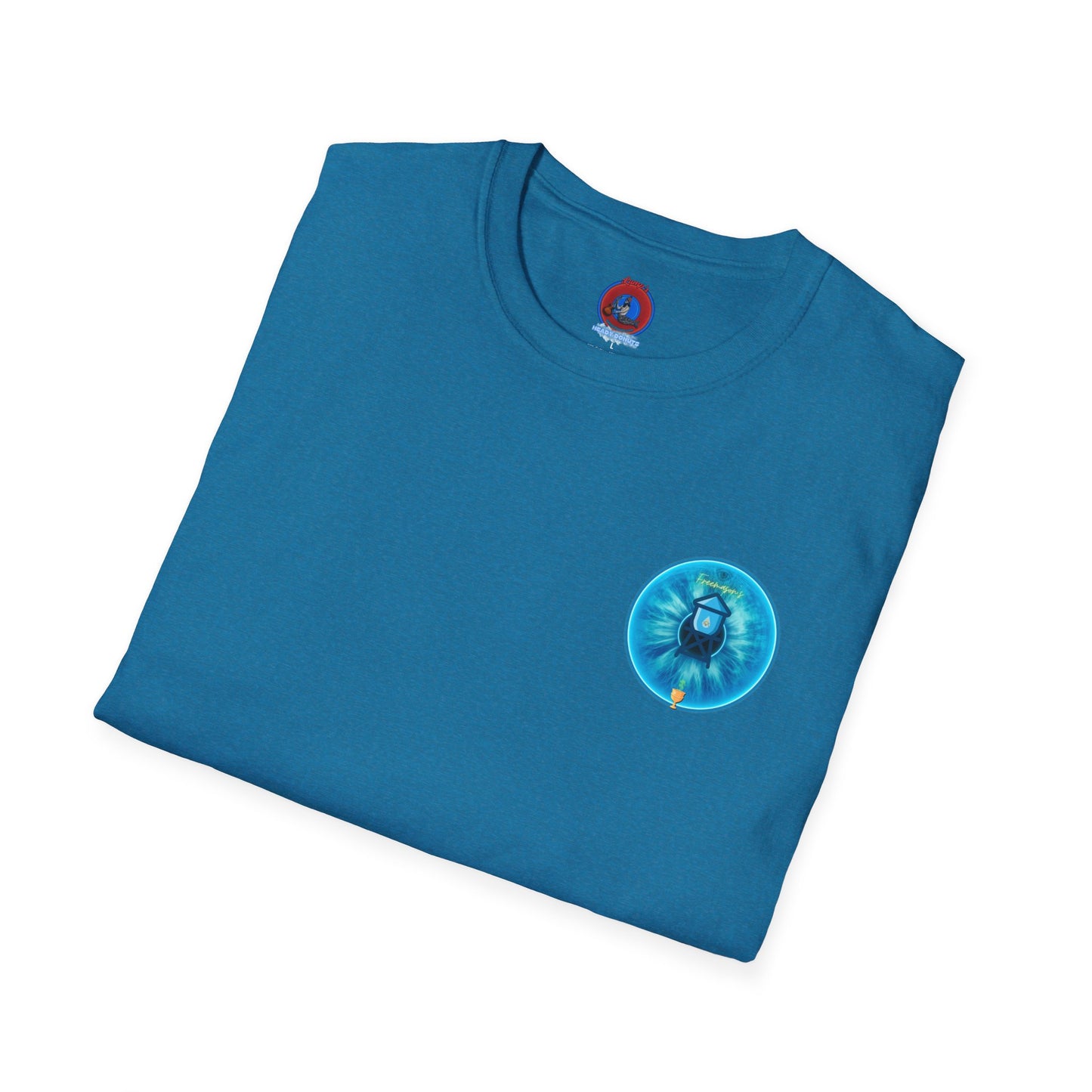 Classic Donut Tee - Unisex Soft-Style - "The Peering Donut of Opacity" - light blue idonut - variant 2