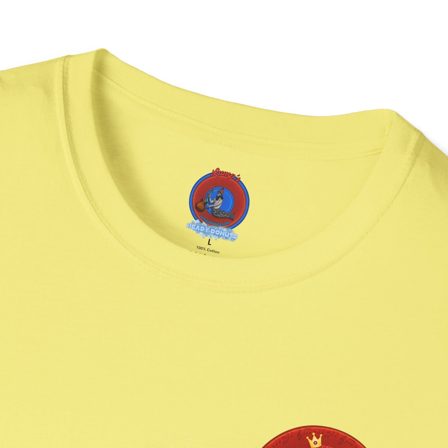 Classic Donut Tee - Unisex Soft-Style - "Princely Wooked Cream in a Can - YEMSG Donut " - vivid red donut