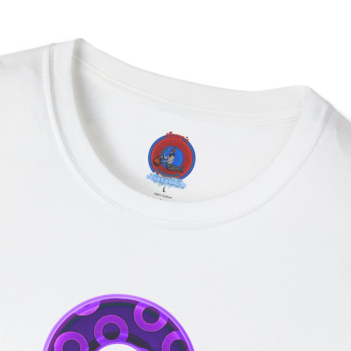 Plain Donuts/Unisex Soft-Style - "Plain Rustic Paradoxical Donuts" - light purple/dark purple donuts