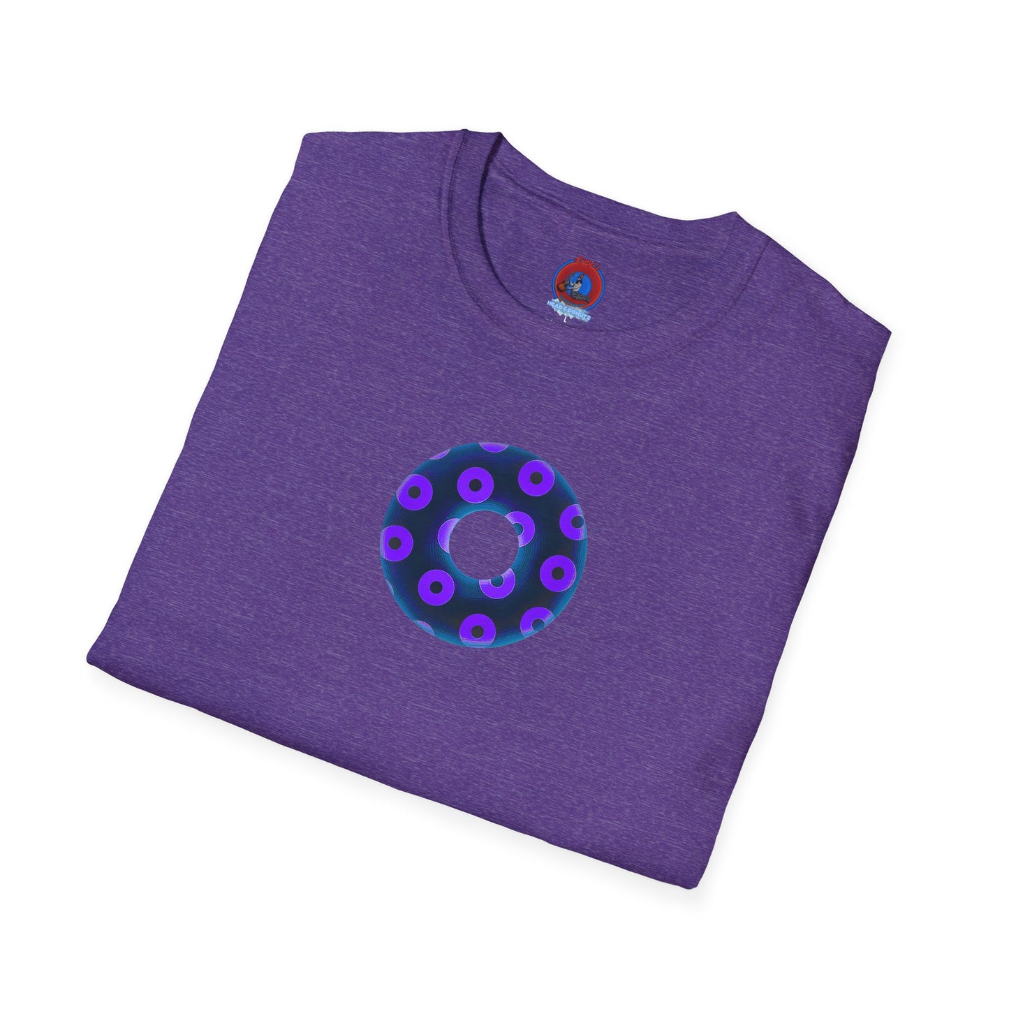 Plain Donuts/Unisex Soft-Style - "Plain Blimpy Paradoxical Donuts" - dark steel blue/vivd dark purple donuts