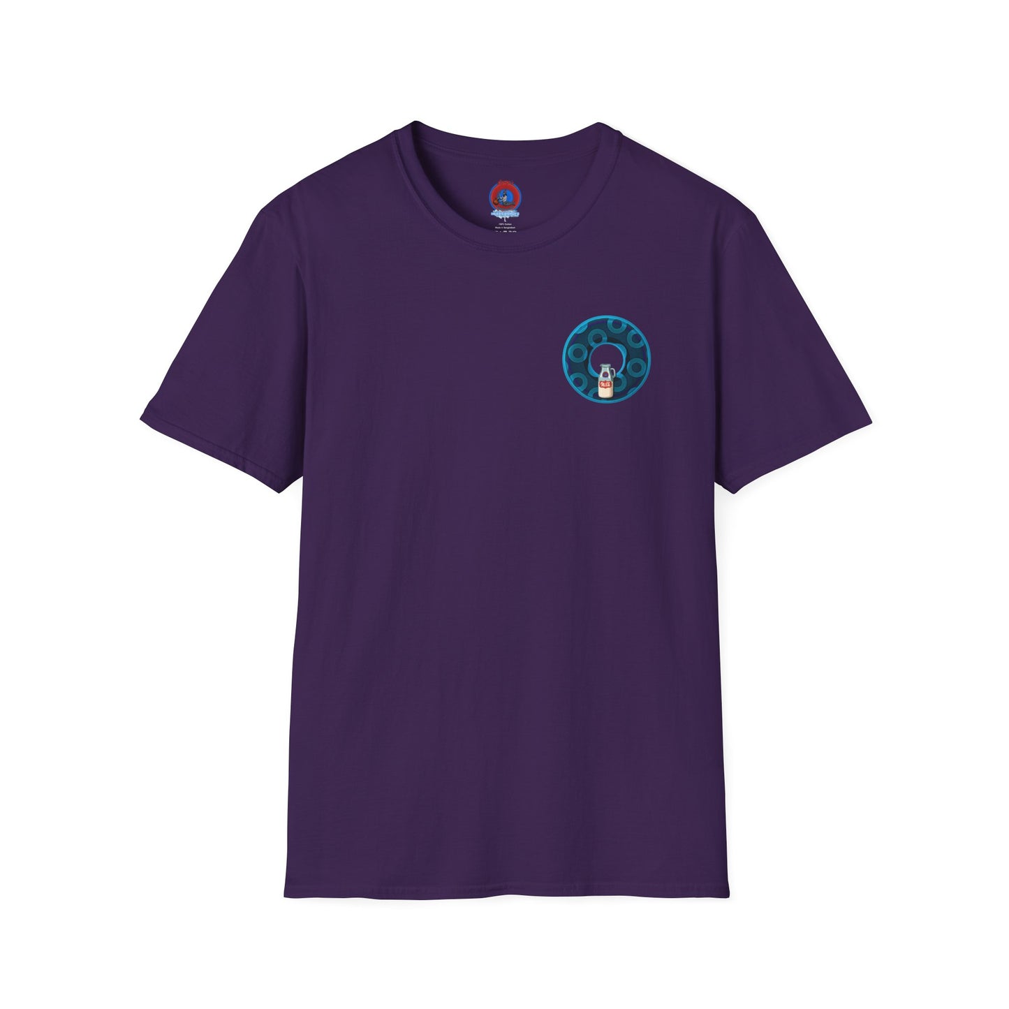 Classic Donut Tee - Unisex Soft-Style - "Wooked Cream - YEMSG Donut " - blue/teal rustic paradox donut - variant 7