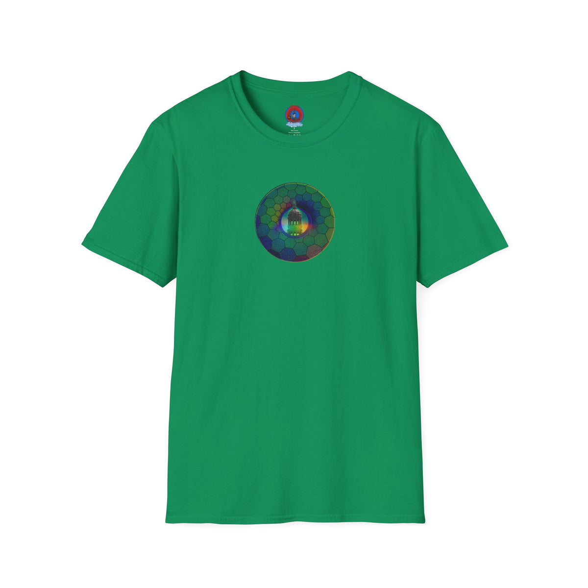 Classic Donut Tee - Unisex Soft-Style - "Save the Mondegreen City Hall Clock Tower" - hexadonut - series 1.0 -variant 1 - green donut