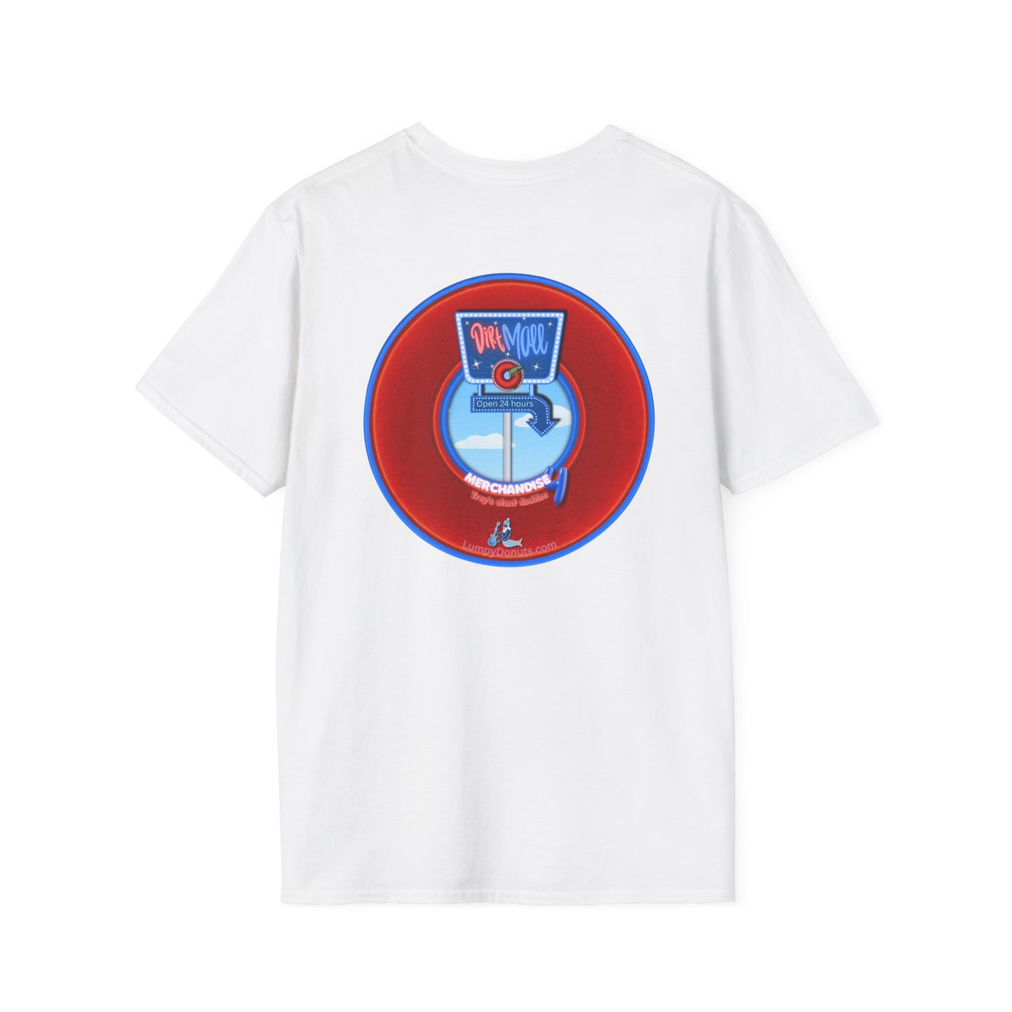 Classic Donut Tee - Unisex Soft-Style - "3rd Nipple Donut Tee" - vivid red dirt mall donut
