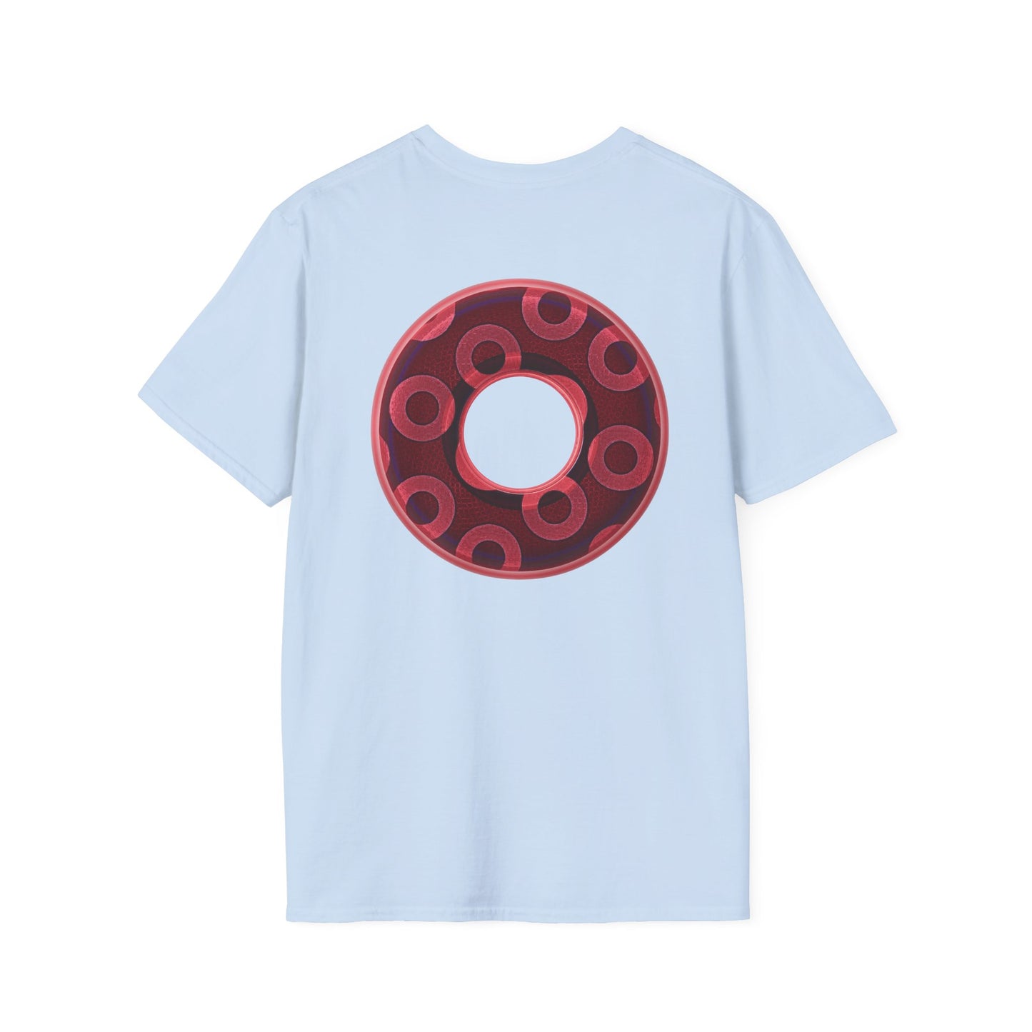Plain Donuts/Unisex Soft-Style - "Plain Rustic Paradoxical Donuts" - magenta/burgundy donuts