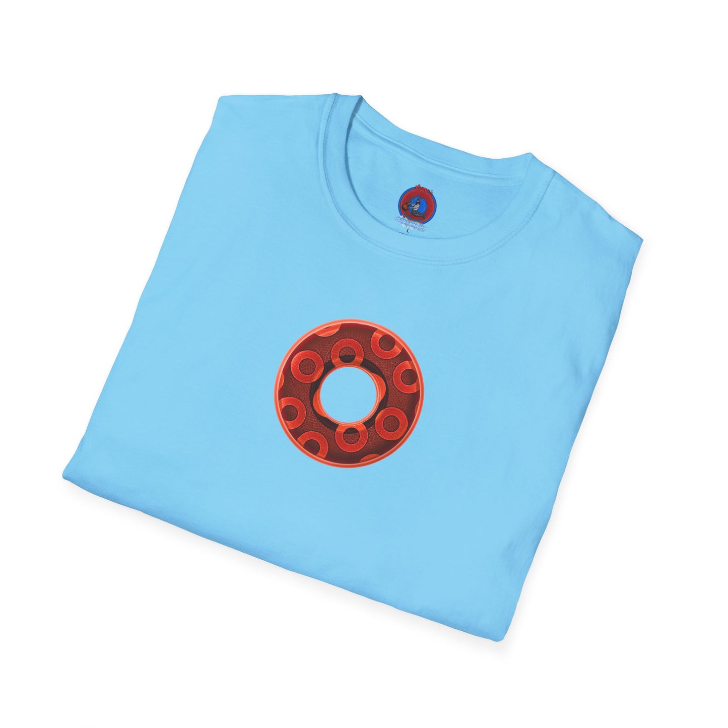Plain Donuts/Unisex Soft-Style - "Plain Rustic Paradoxical Donuts" - red/dark red donuts