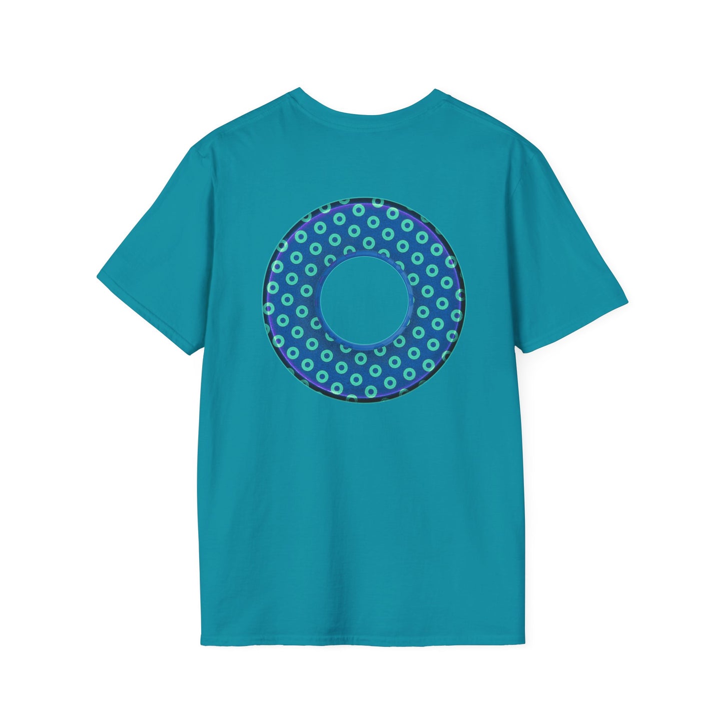 Plain Donuts/Unisex Soft-Style - "Plain Electric Paradoxical Donuts" - blue/seafoam green donuts