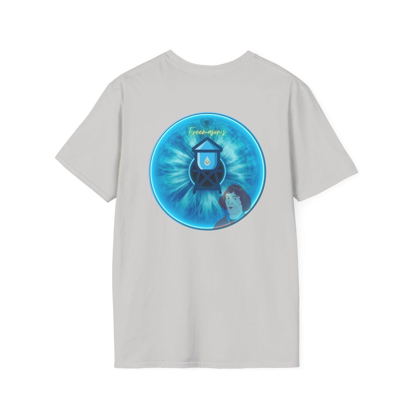Classic Donut Tee - Unisex Soft-Style - "The Peering Donut of Opacity" - light blue idonut - variant 3