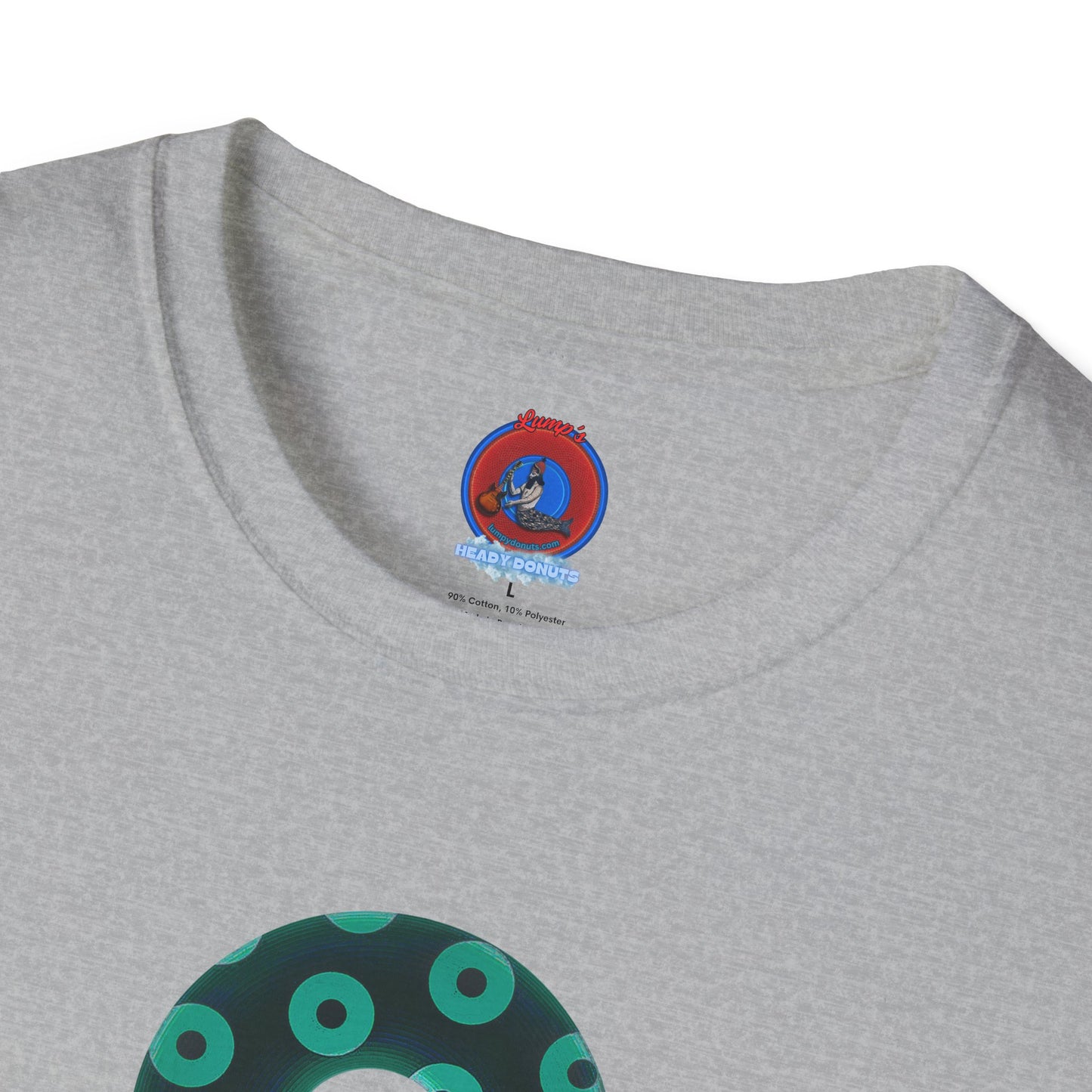 Plain Donuts/Unisex Soft-Style - "Plain Blimpy Paradoxical Donuts" - dark green/seafoam green donuts