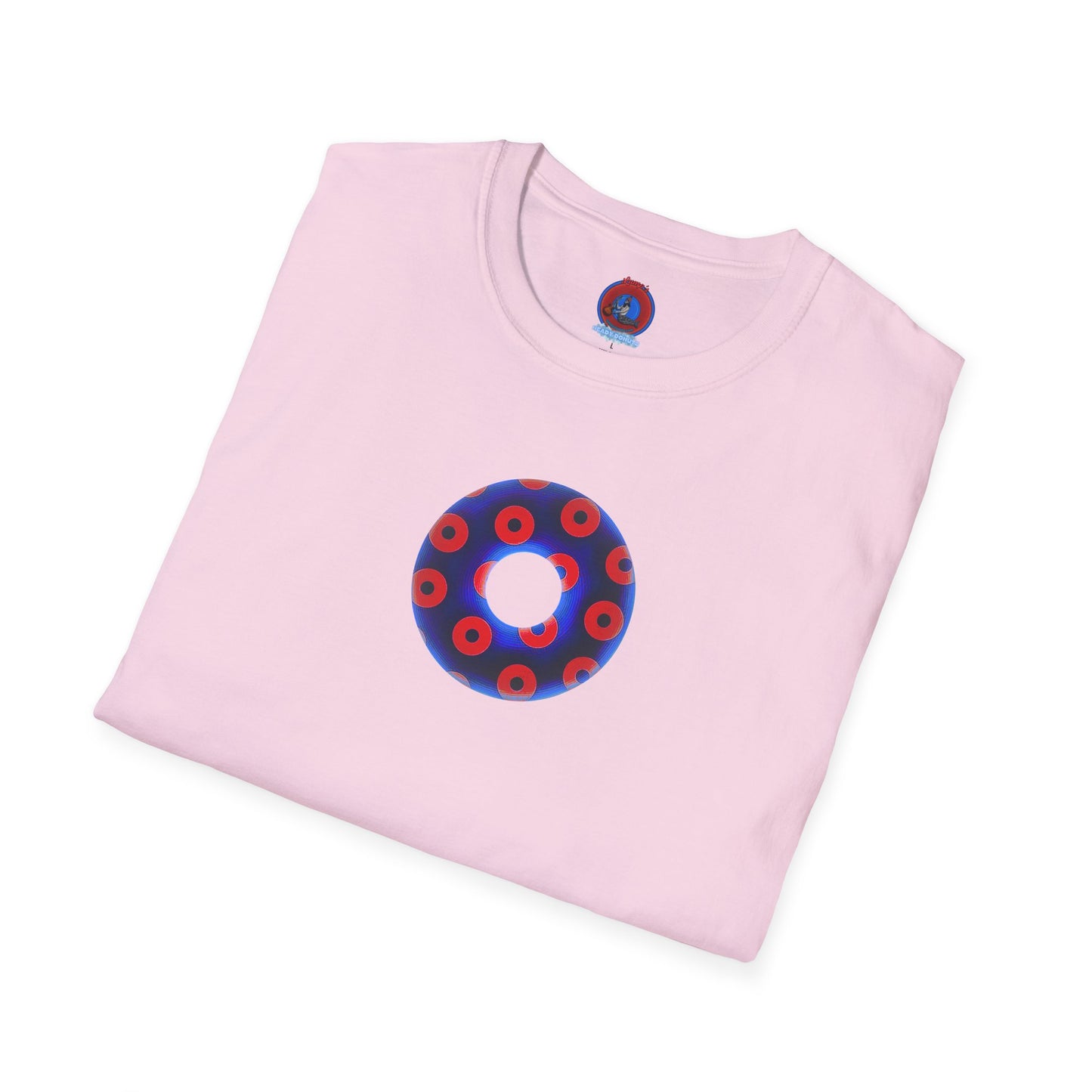 Plain Donuts/Unisex Soft-Style - "Plain Blimpy Paradoxical Donuts" - vivid royal blue/red donuts
