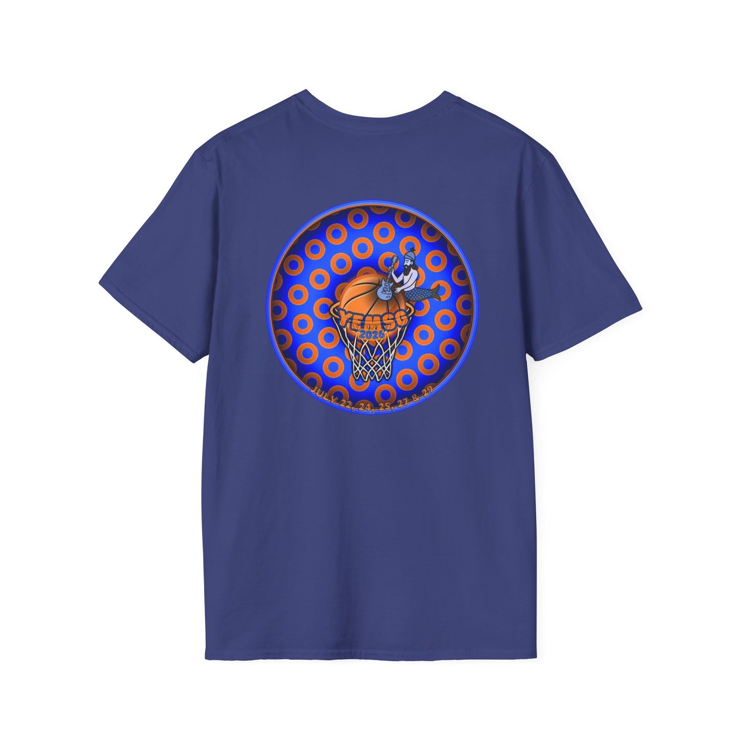 Classic Donut Tee - Unisex Soft-Style - "Diedrich Knickerbocker's Donut" - blue/orange caviar paradox donut - variant 2