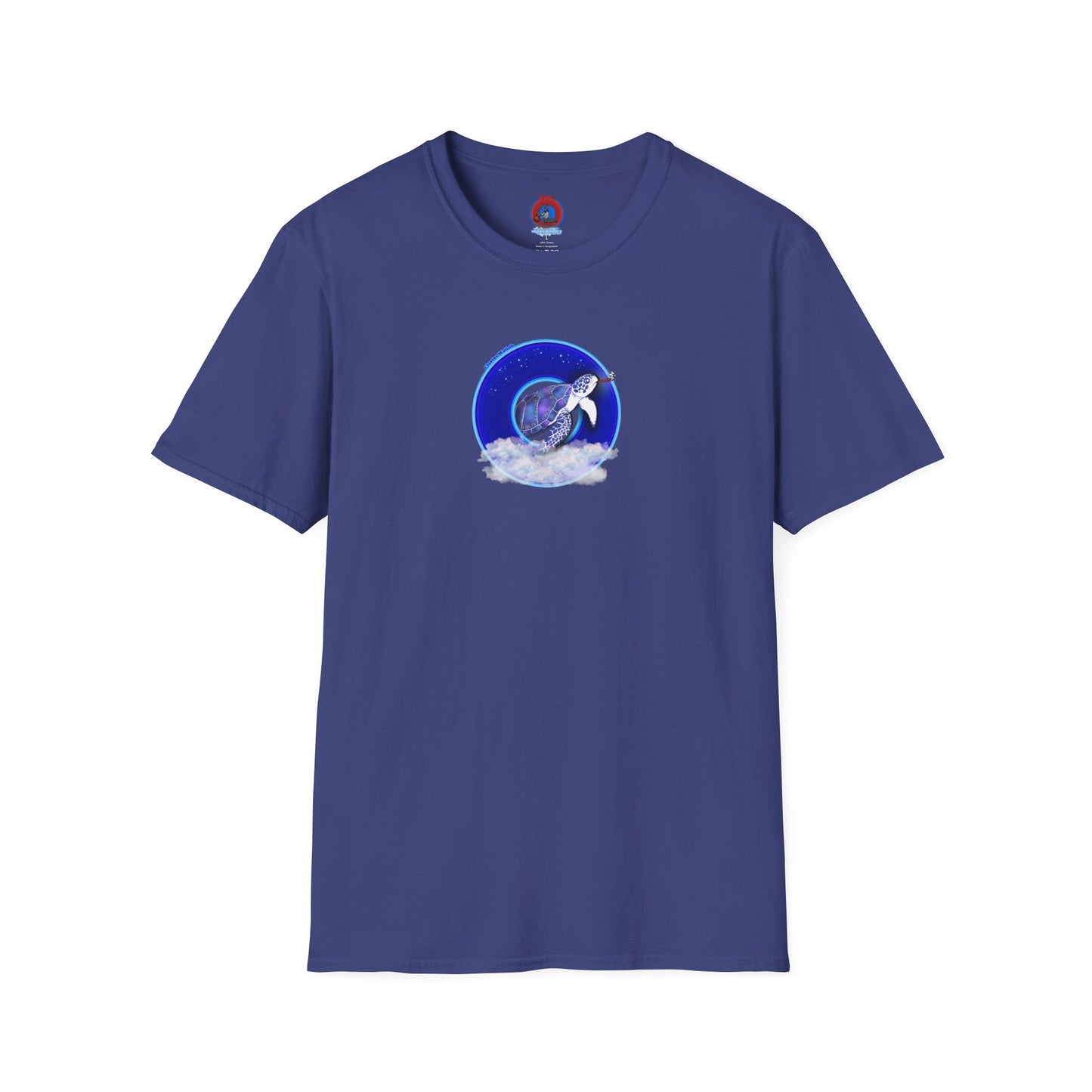 Classic Donut Tee - Unisex Soft-Style - "Clueless Wallob's Donuts" - vivid blue sky donut