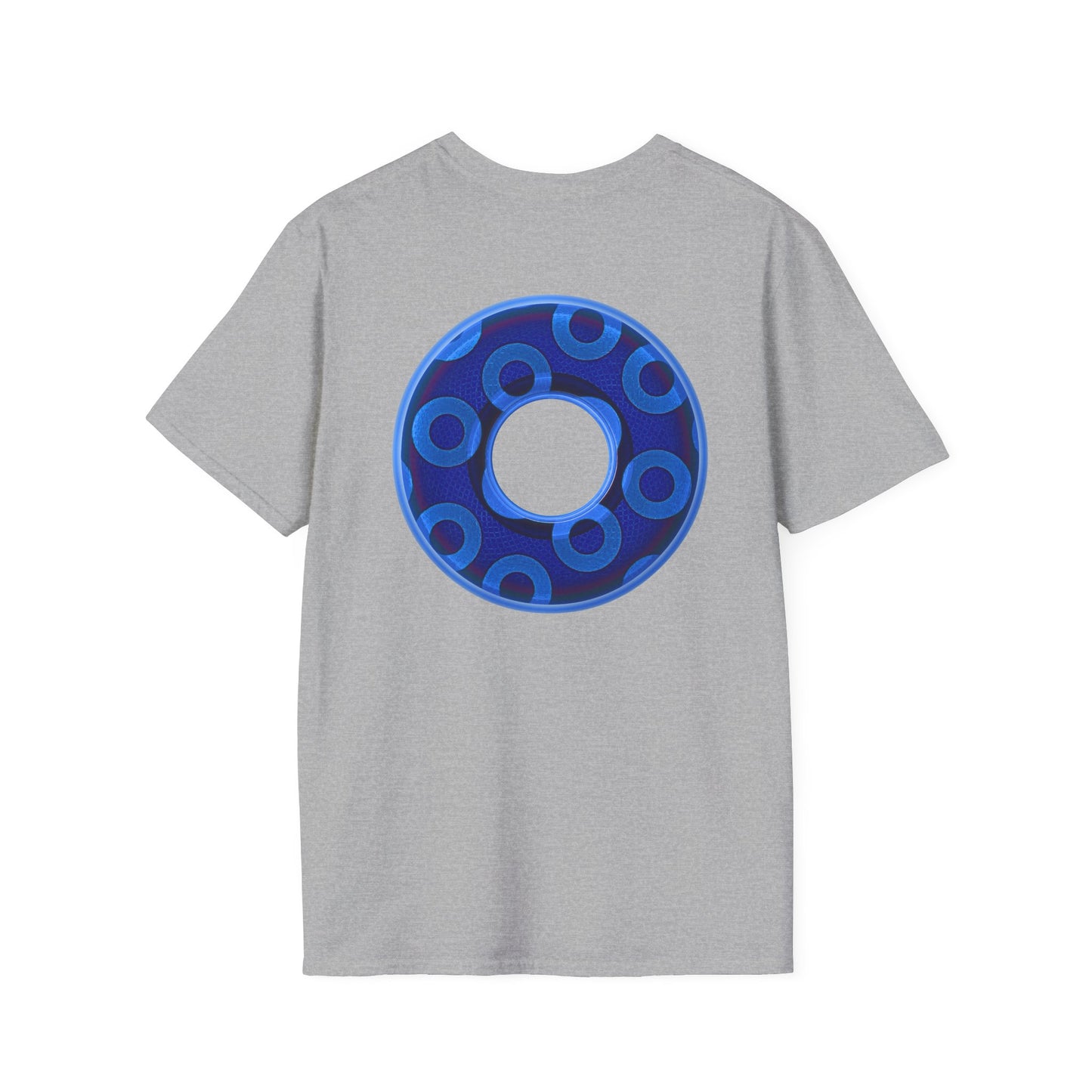 Plain Donuts/Unisex Soft-Style - "Plain Rustic Paradoxical Donuts" - Carolina blue/dark blue donuts