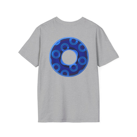 Plain Donuts/Unisex Soft-Style - "Plain Rustic Paradoxical Donuts" - Carolina blue/dark blue donuts