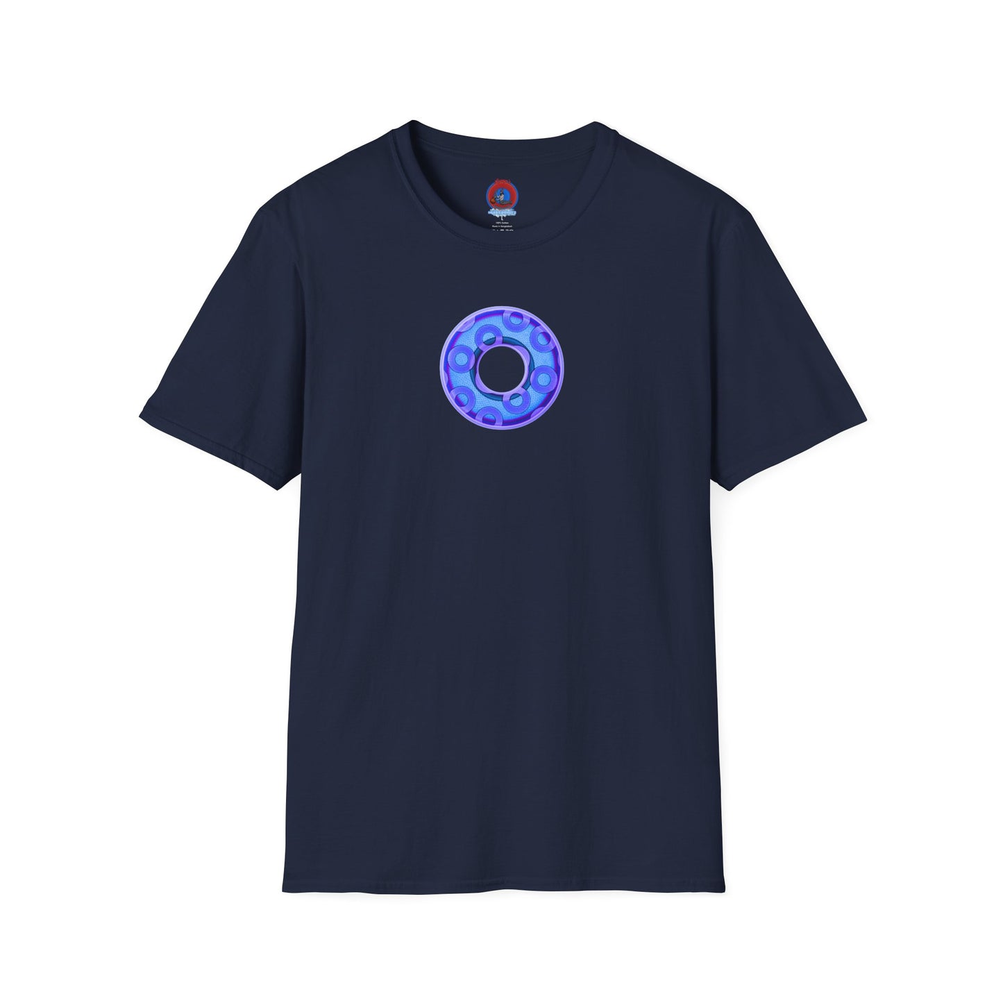 Plain Donuts/Unisex Soft-Style - "Plain Rustic Paradoxical Donuts" - light blue/purple donuts