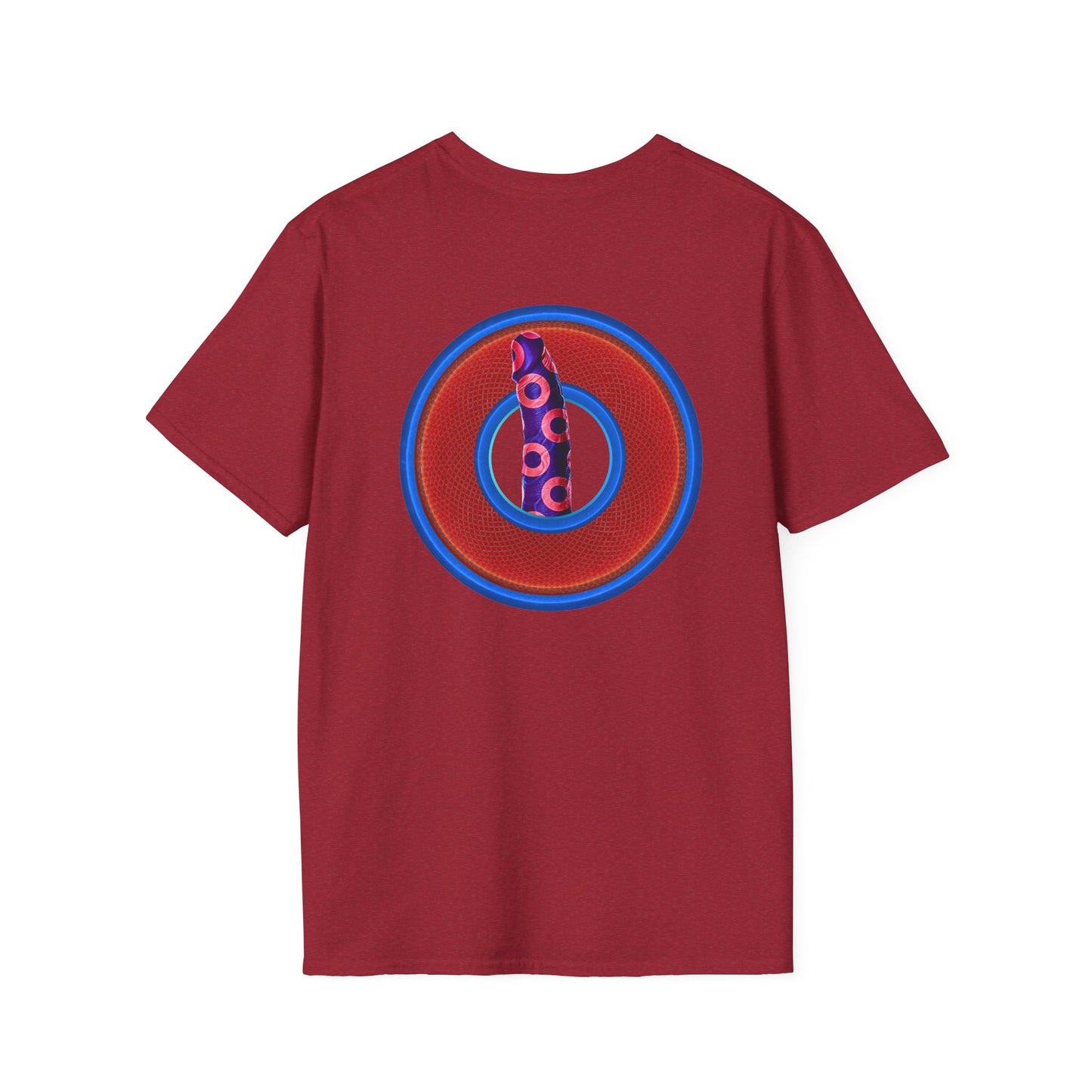 Classic Donut Tee - Unisex Soft-Style - "Sir Richard's Phamous Donut" - series 1.0  - variant 1 - red/blue paradox donut
