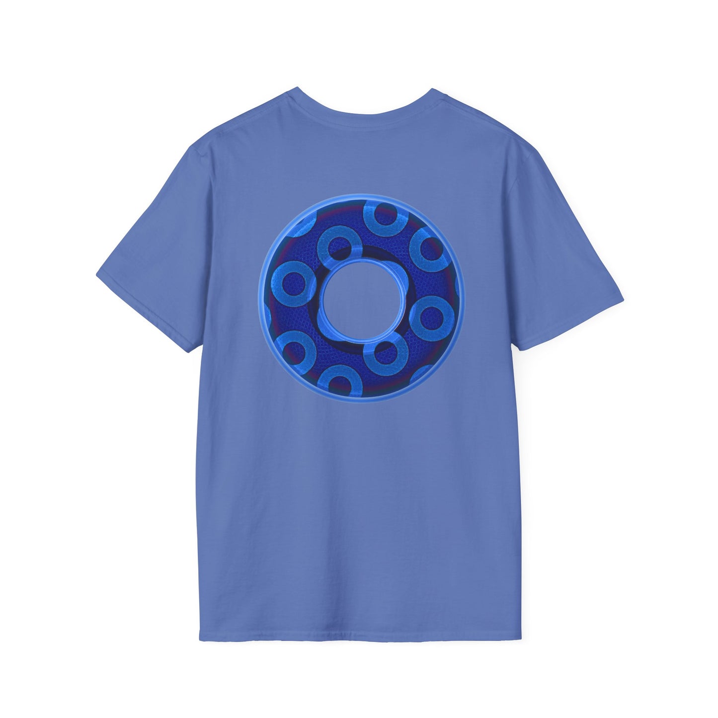 Plain Donuts/Unisex Soft-Style - "Plain Rustic Paradoxical Donuts" - Carolina blue/dark blue donuts