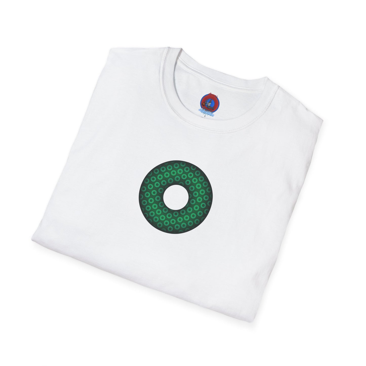 Plain Donuts/Unisex Soft-Style - "Plain Paradoxical Grided Donuts" - green/dark green donuts