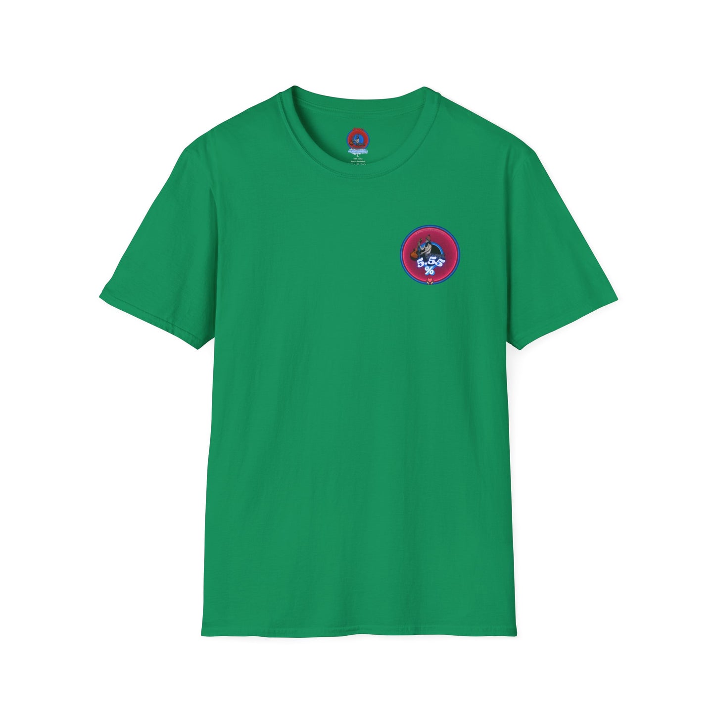Classic Donut Tee - Unisex Soft-Style - "The 5.55% Donut" - vivid magenta donut - [*charitable print - 5.55% of profit to General Fund]
