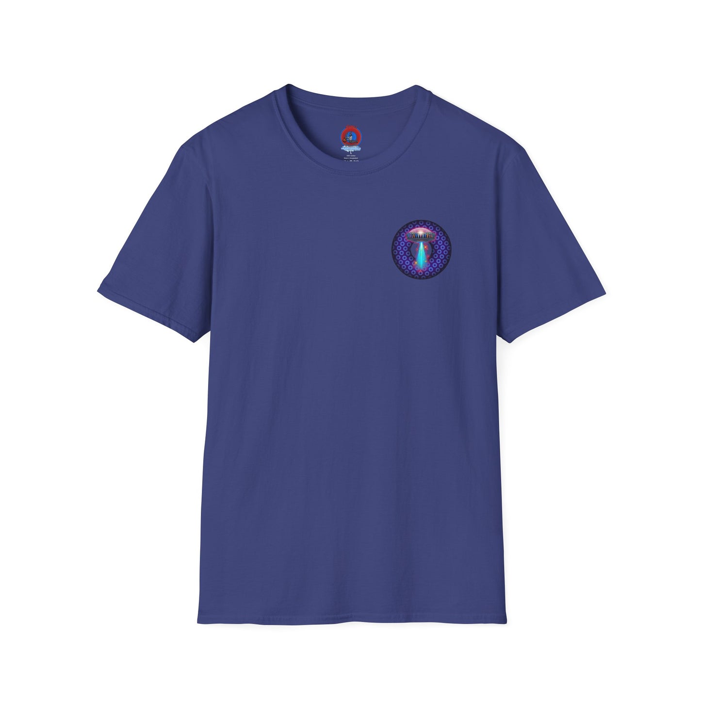Classic Donut Tee - Unisex Soft-Style - "Donuts now Served on the Mothership" - series 1.0  - variant 5  - purple/violet paradoxical donut