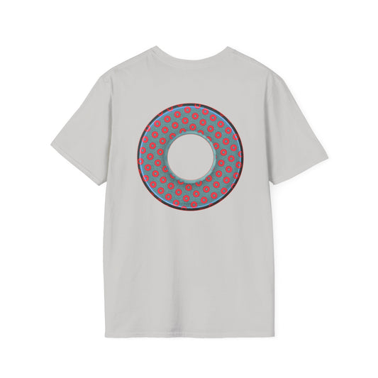Plain Donuts/Unisex Soft-Style - "Plain Electric Paradoxical Donuts" - steel blue/red donuts