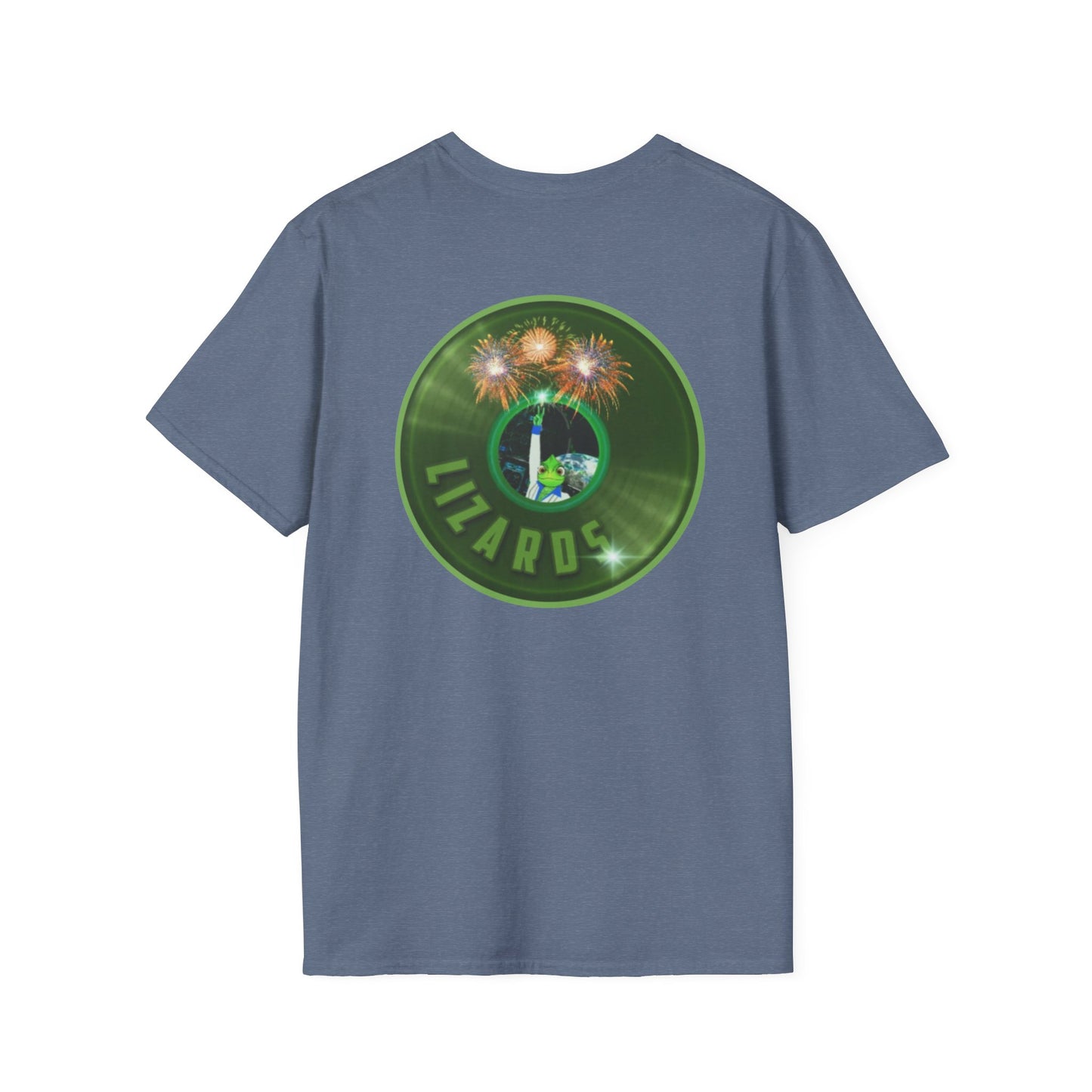 Classic Donut Tee - Unisex Soft-Style - "Rutherford's Staying Alive" - series 1.0 - variant 1 - green donut