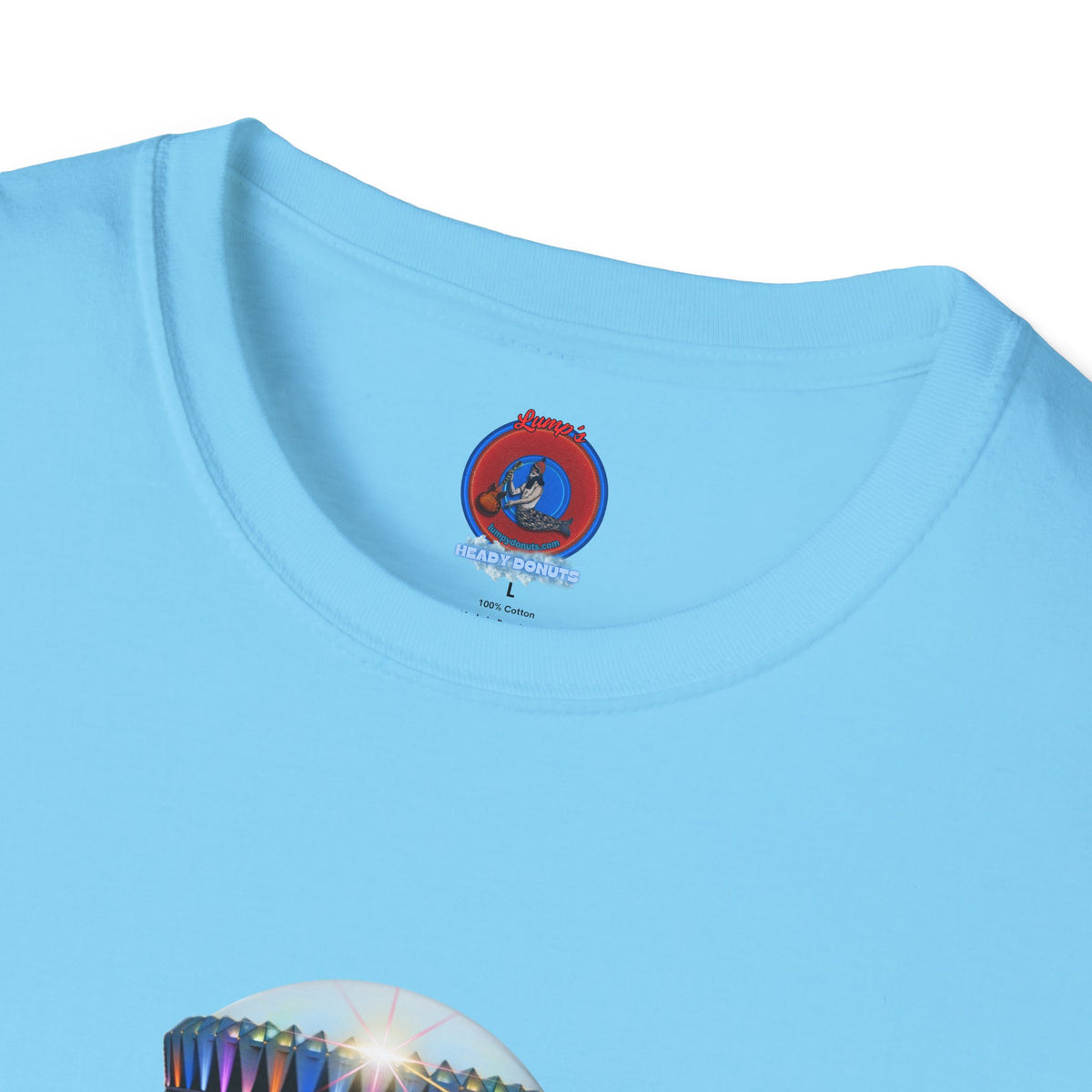 Classic Donut Tee - Unisex Soft-Style - "Donuts now Served on the Mothership" - series 1.0  - variant 6  - tractor-beamed donut