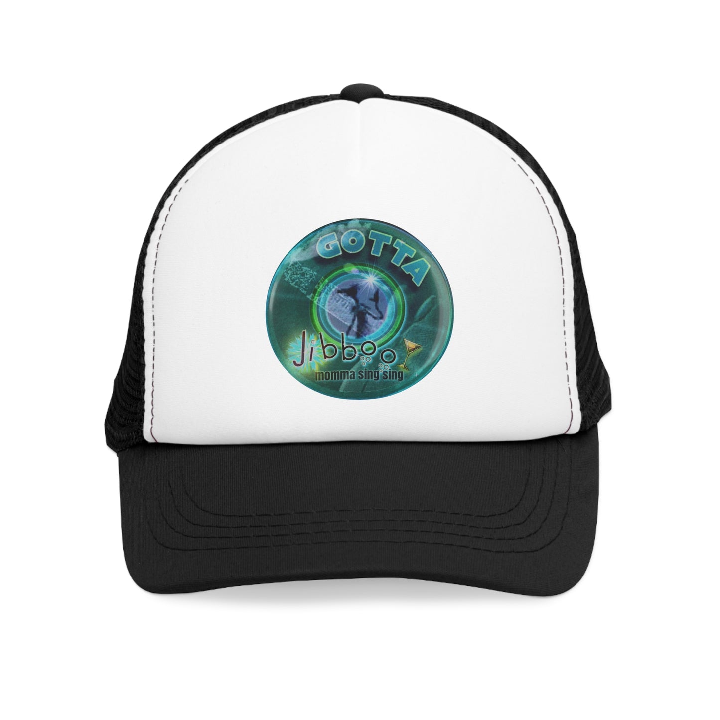 Lumpy Trucker Hat - "Papa's Donut Hat" - viaraint 1 [papa] - teal donut