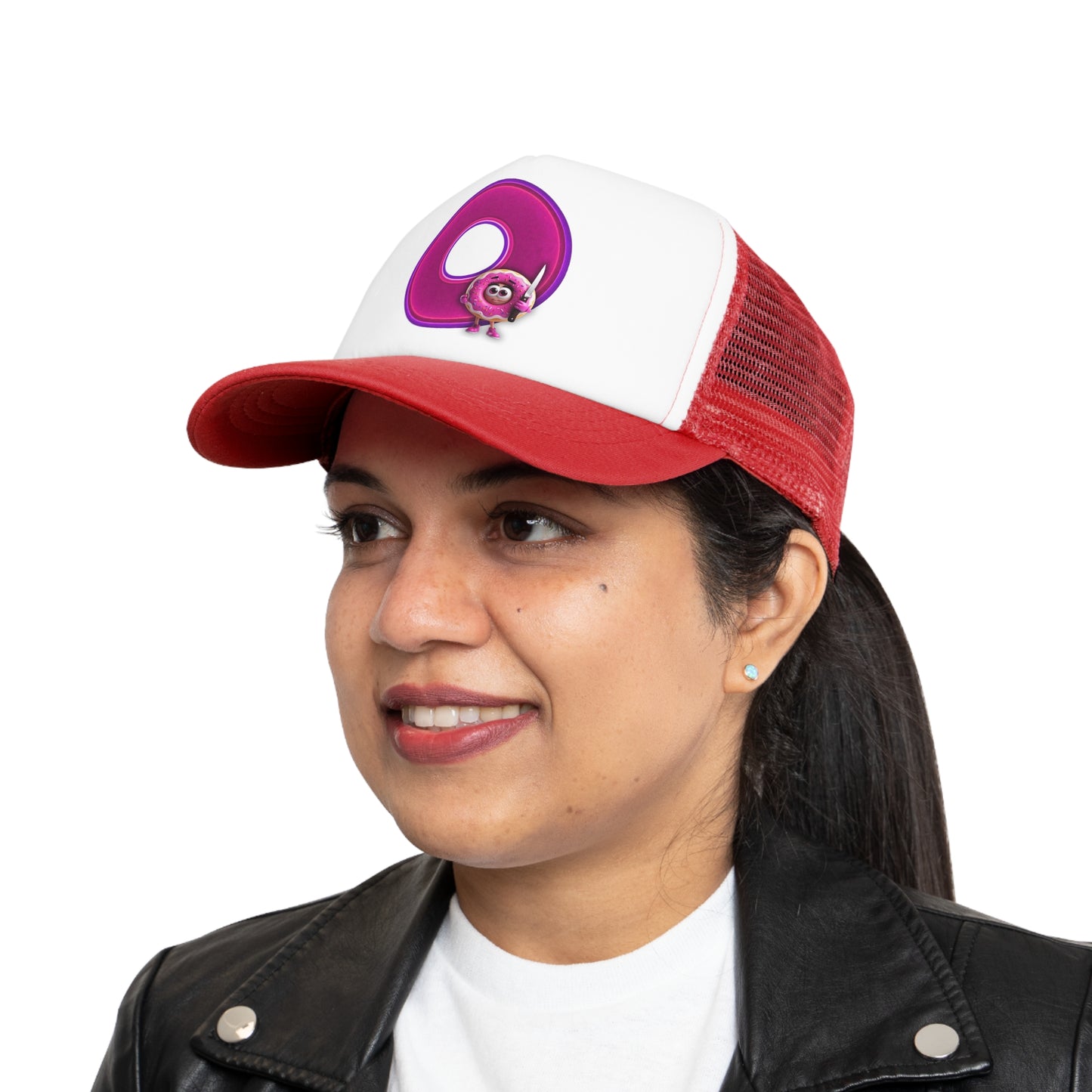Lumpy Trucker Hat - "My Phriend the Donut" - variant 3 - magenta/purple