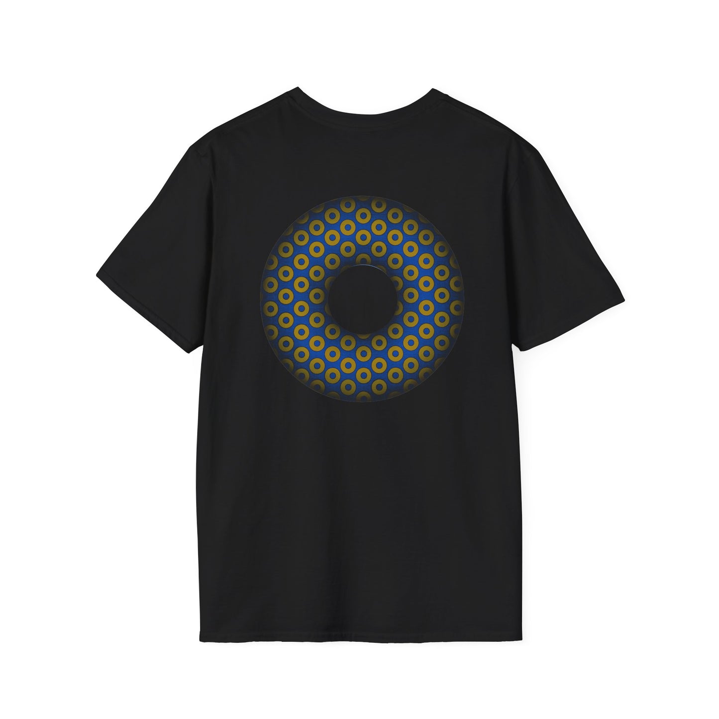 Plain Donuts/Unisex Soft-Style - "Plain Paradoxical Grided Donuts" - bronze/dark blue donuts