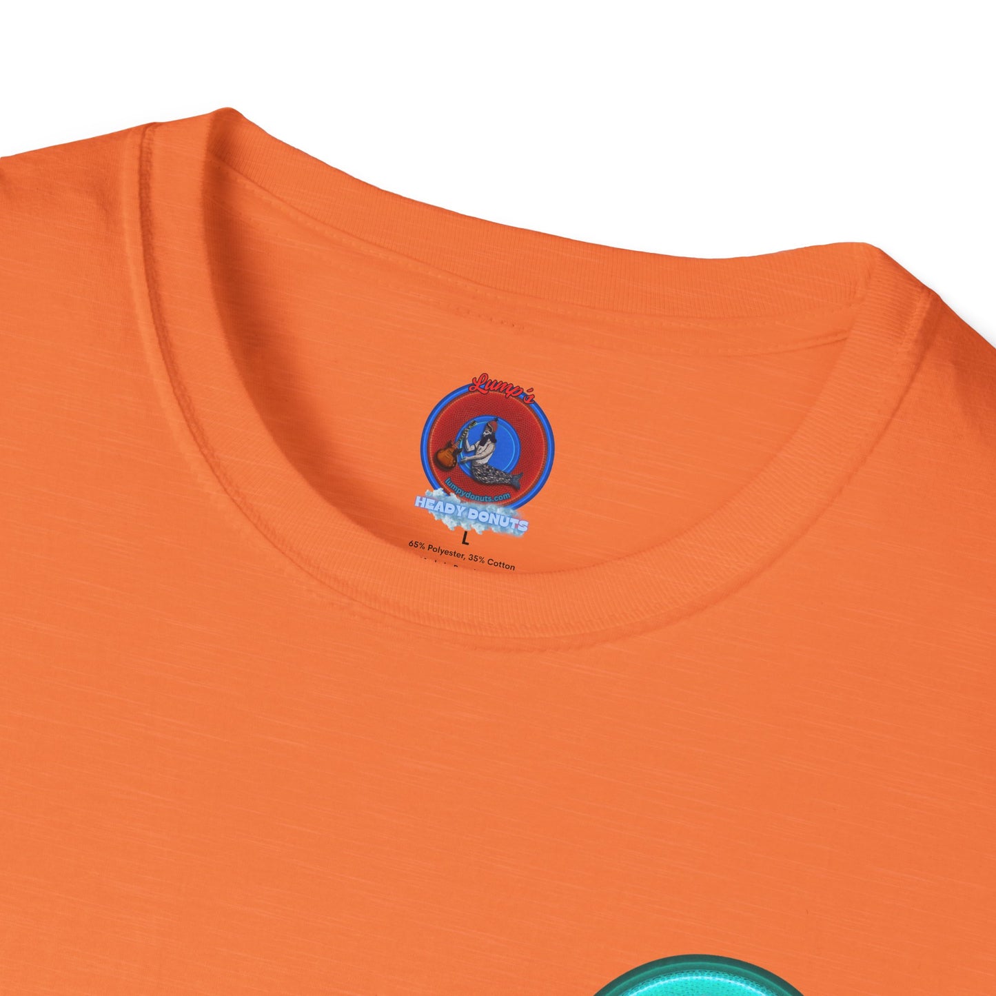 Classic Donut Tee - Unisex Soft-Style - "Got Rhombus?" - series 1.0  - variant 1 - turquoise/teal donut