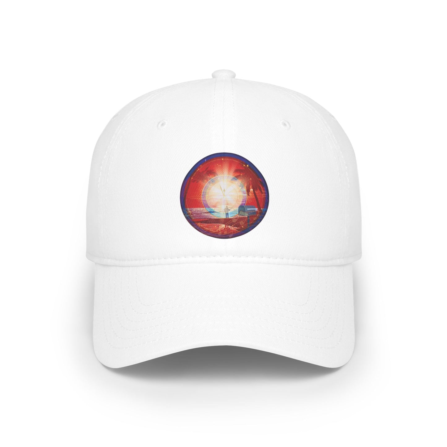 Lumpy Donut Baseball Cap - "The Velvet Cake Donut Cap" - red pic donut w/