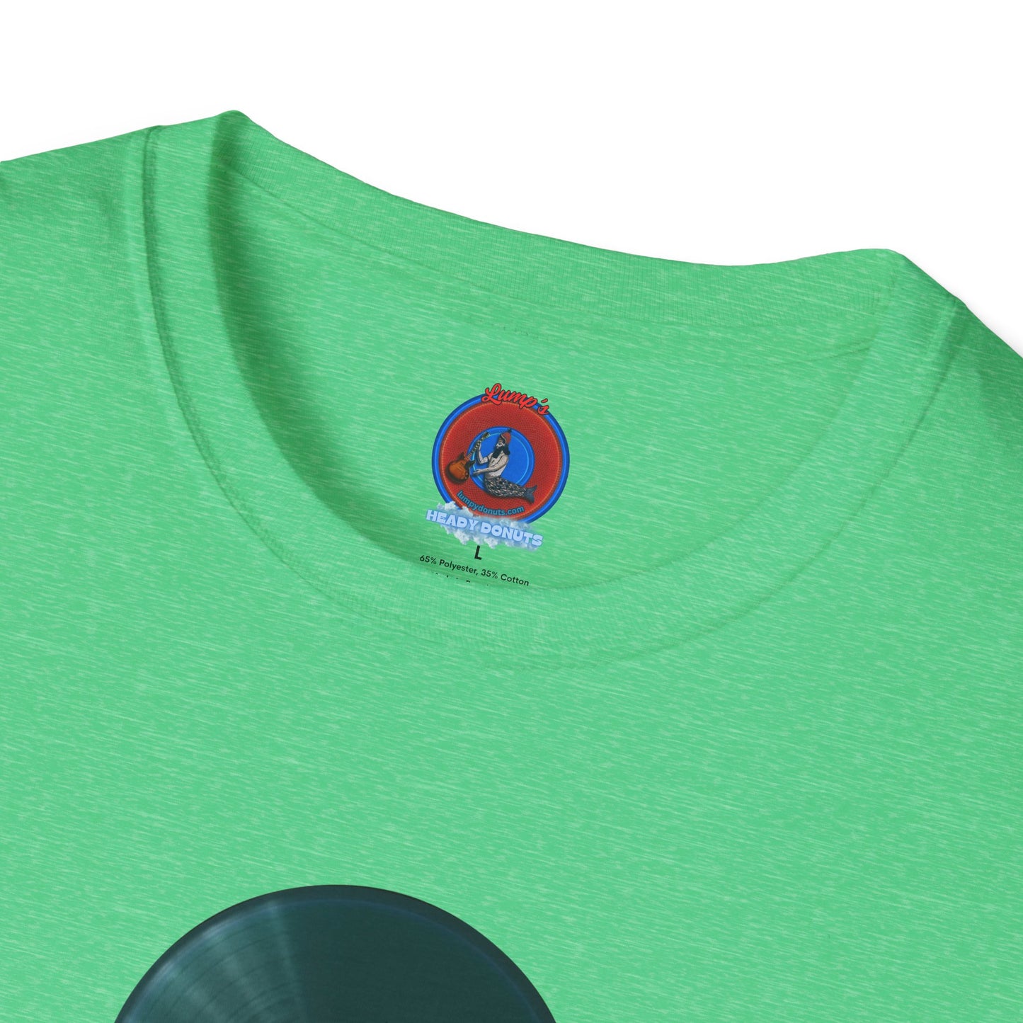 Classic Donut Tee - Unisex Soft-Style - "The Plain Record Donut" - series 1.0 - dark teal green