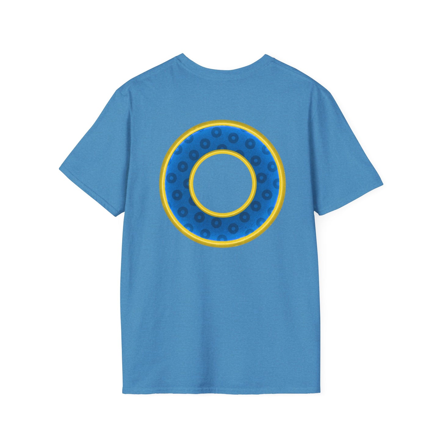 Plain Donuts/Unisex Soft-Style - "Plain Wide Mouthed Paradoxical Donuts" - blue/yellow donuts