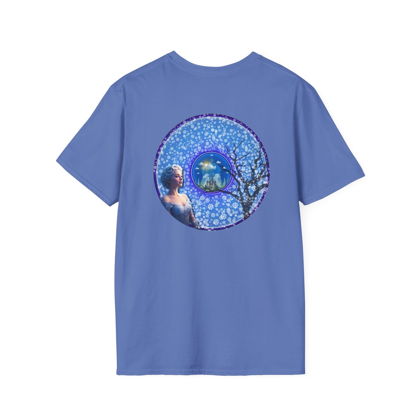 Classic Donut Tee - Unisex Soft-Style - "The Donut Locked in Glaciers" - series 1.0 - blue donut