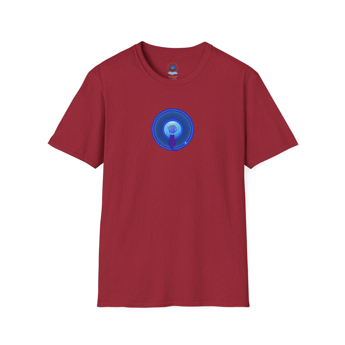 Classic Donut Tee - Unisex Soft-Style - "Cats: The Donut" - rustic blue/blue donut - variant 2
