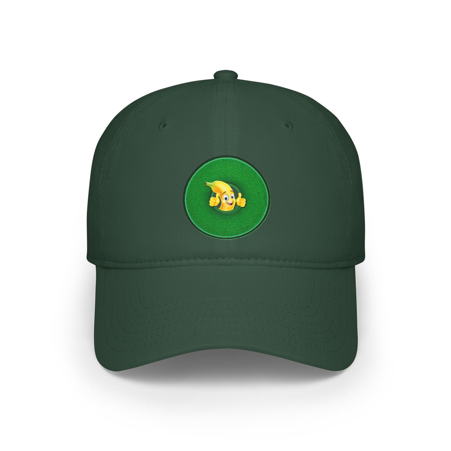 Lumpy Donut Baseball Cap - "This Donut Hat is Bananas" - variant 7 - vivid green donut w/