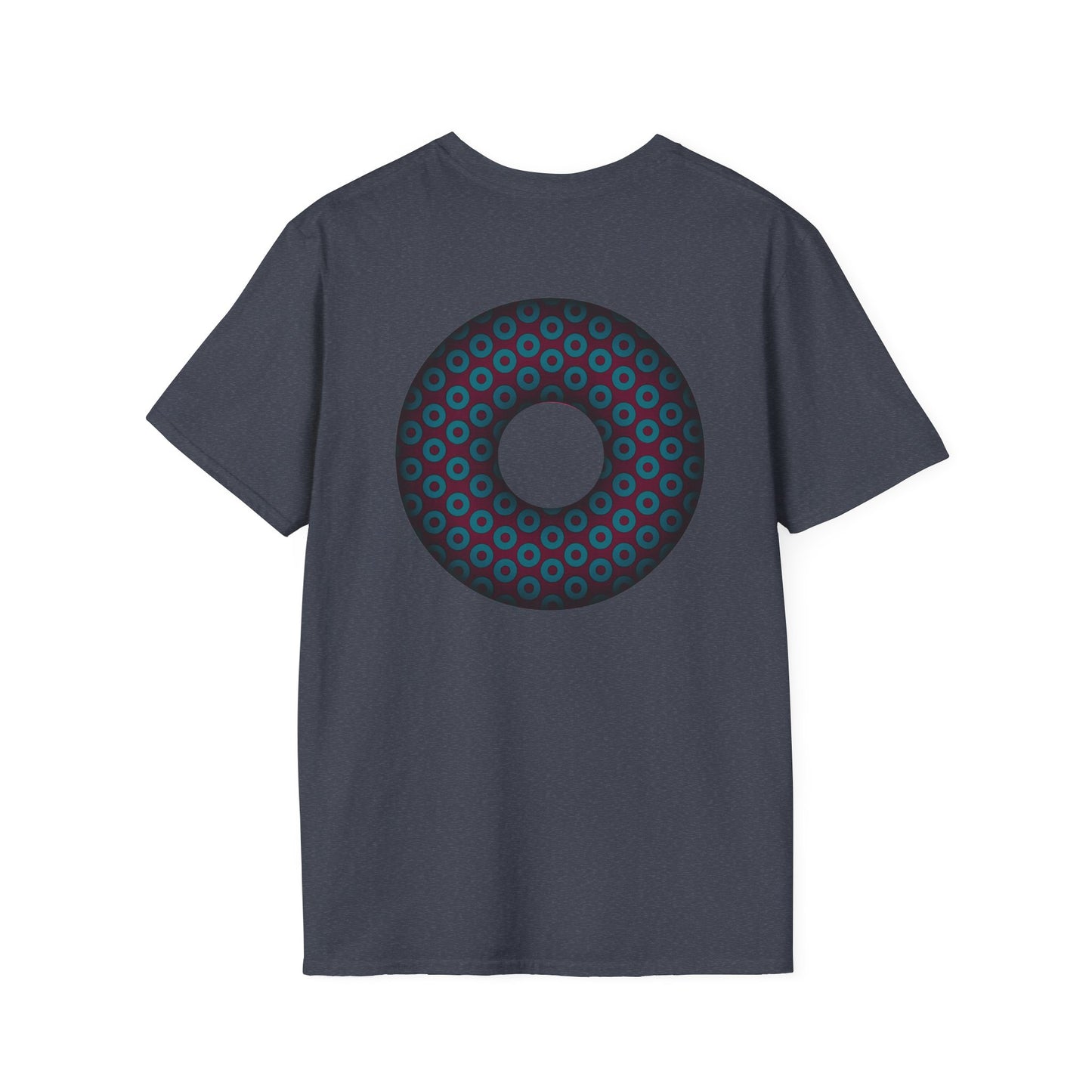 Plain Donuts/Unisex Soft-Style - "Plain Paradoxical Grided Donuts" - dark teal/dark purple donuts
