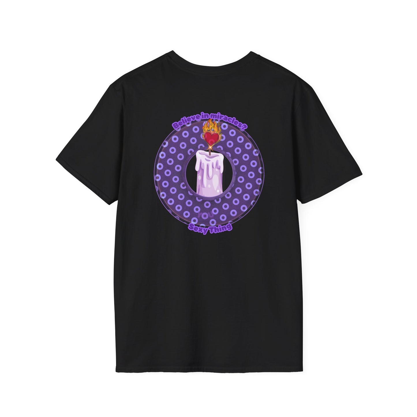 Classic Donut Tee - Unisex Soft-Style - "Donuts for Sexy Things" - electric purple/light purple paradox donut