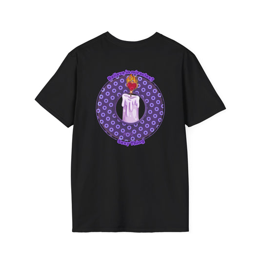 Classic Donut Tee - Unisex Soft-Style - "Donuts for Sexy Things" - electric purple/light purple paradox donut